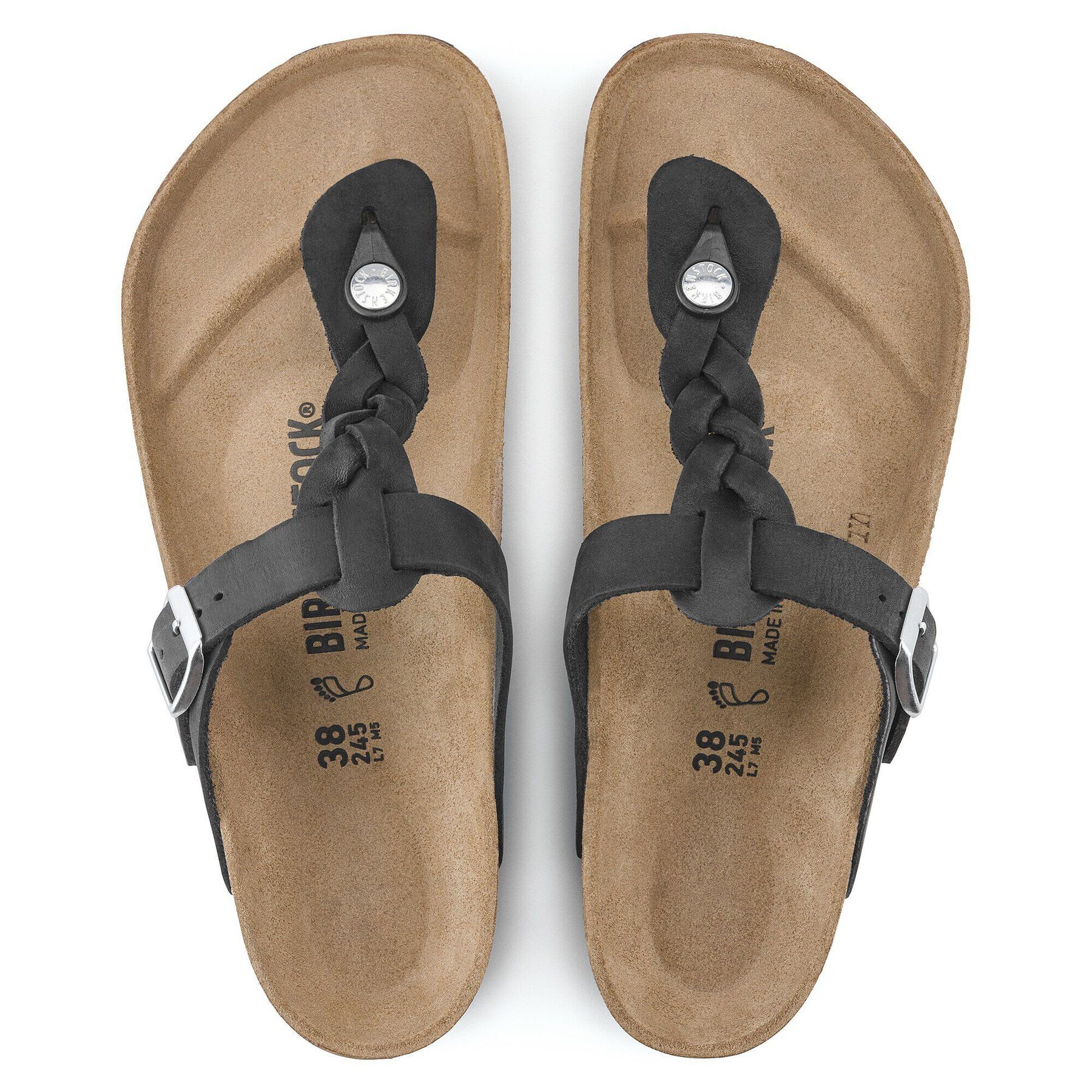 Alternative view of Gizeh Braided Natural Leather Oiled