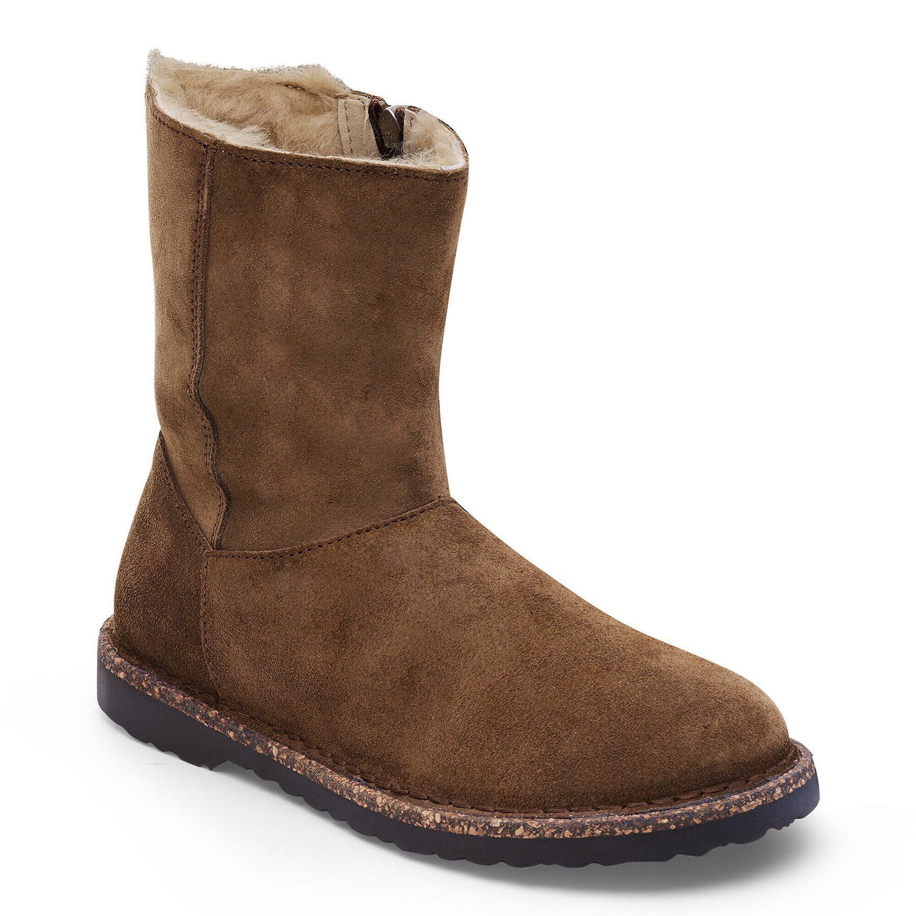 Uppsala Zip Shearling Suede Leather