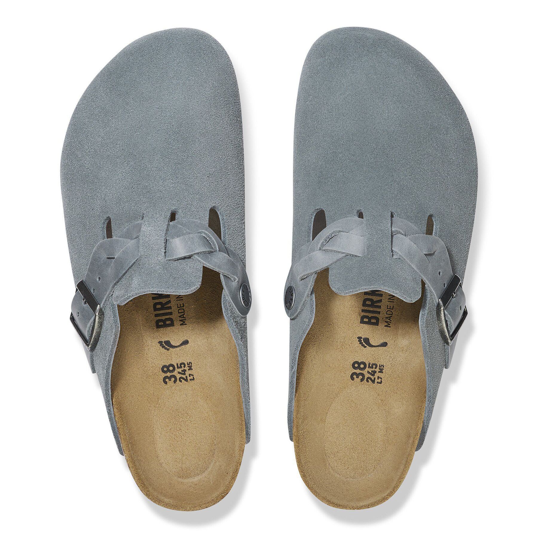 Alternative view of Boston Braided Suede Leather Basalt Gray