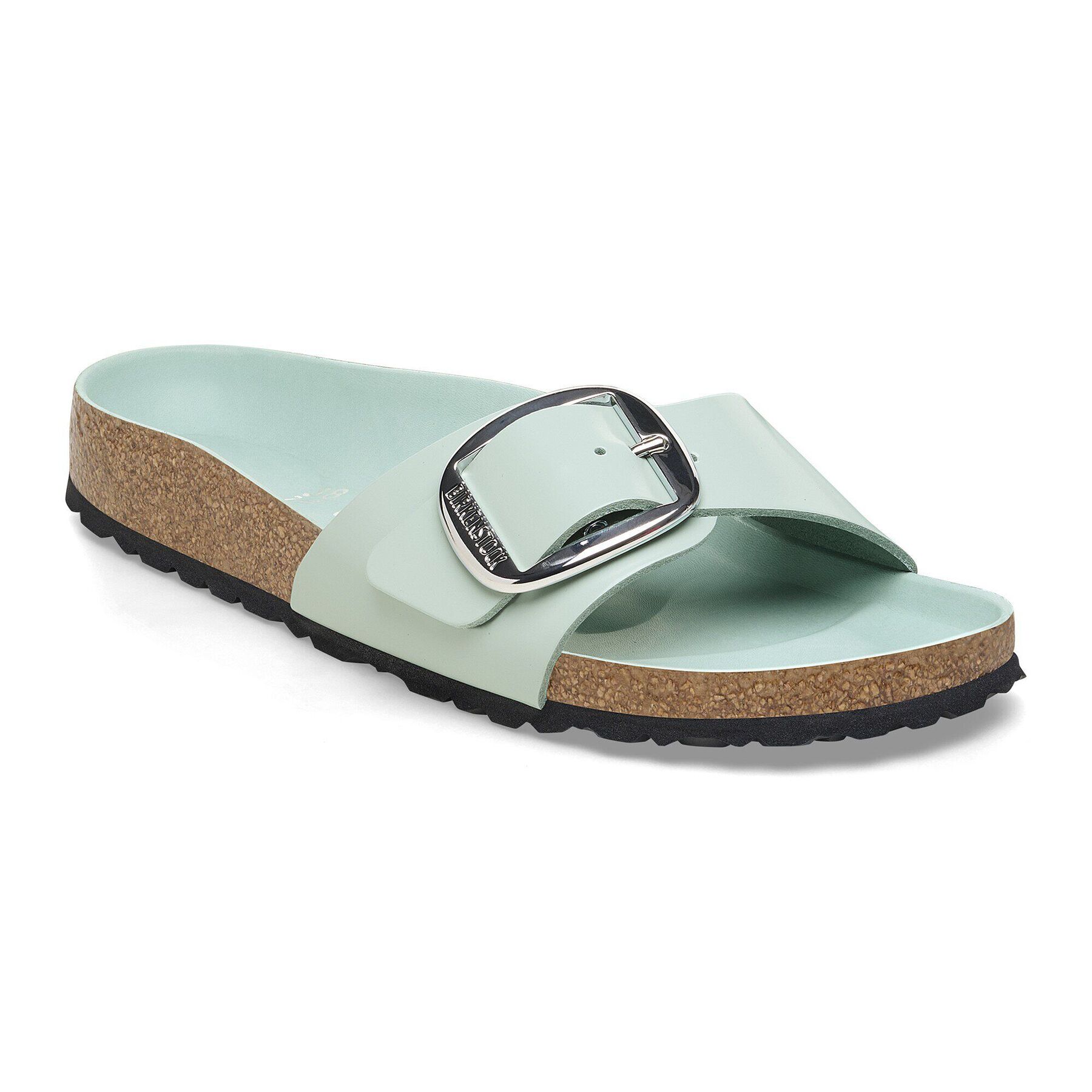Madrid Big Buckle Natural Leather Patent