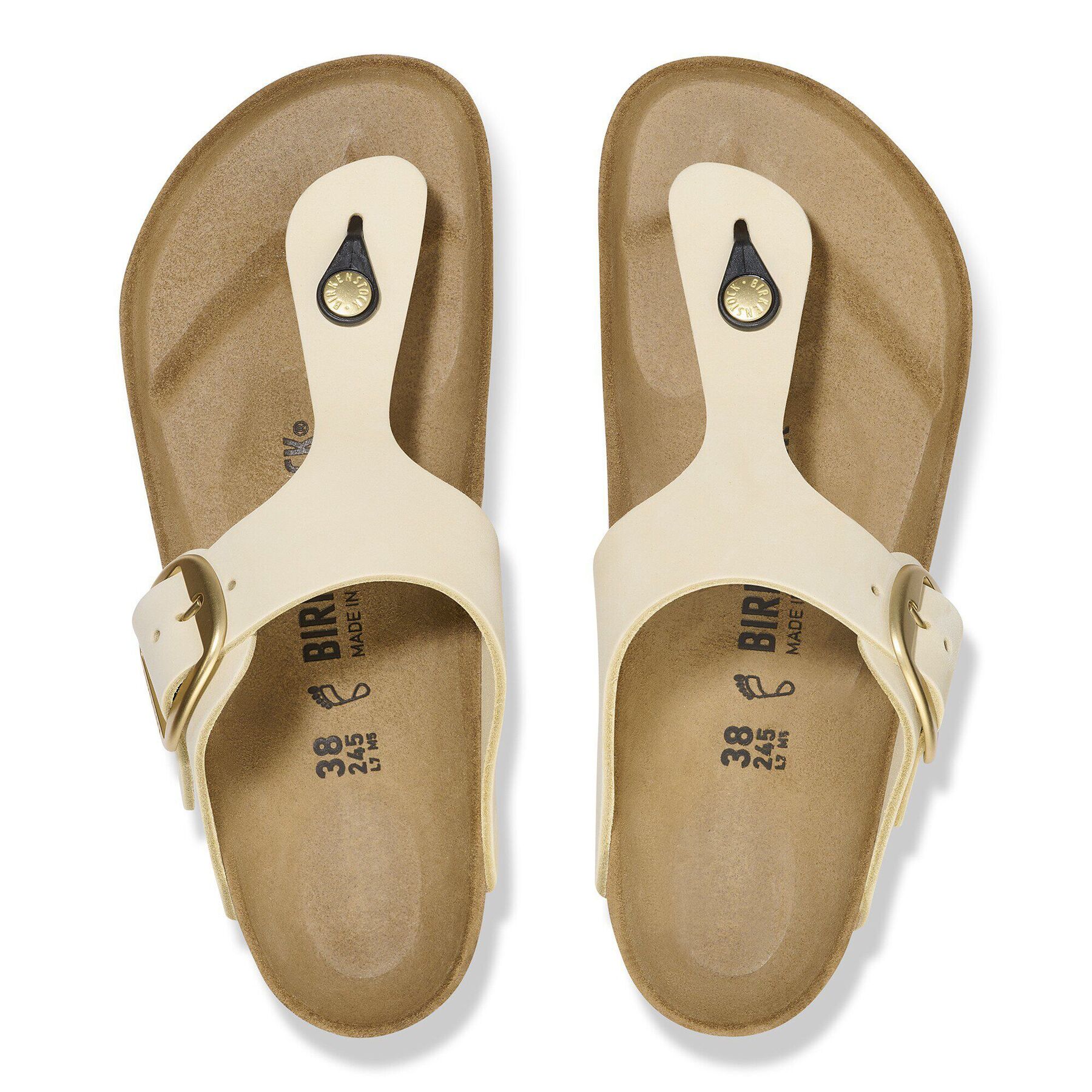 Alternative view of Gizeh Big Buckle Nubuck Leather Ecru