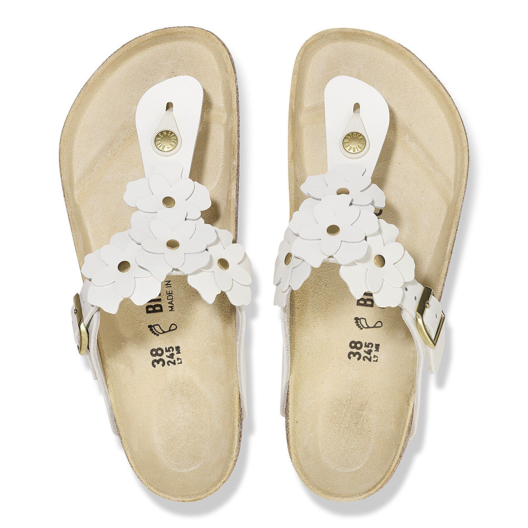 Alternative view of Gizeh Flower Embellishment Natural Leather
