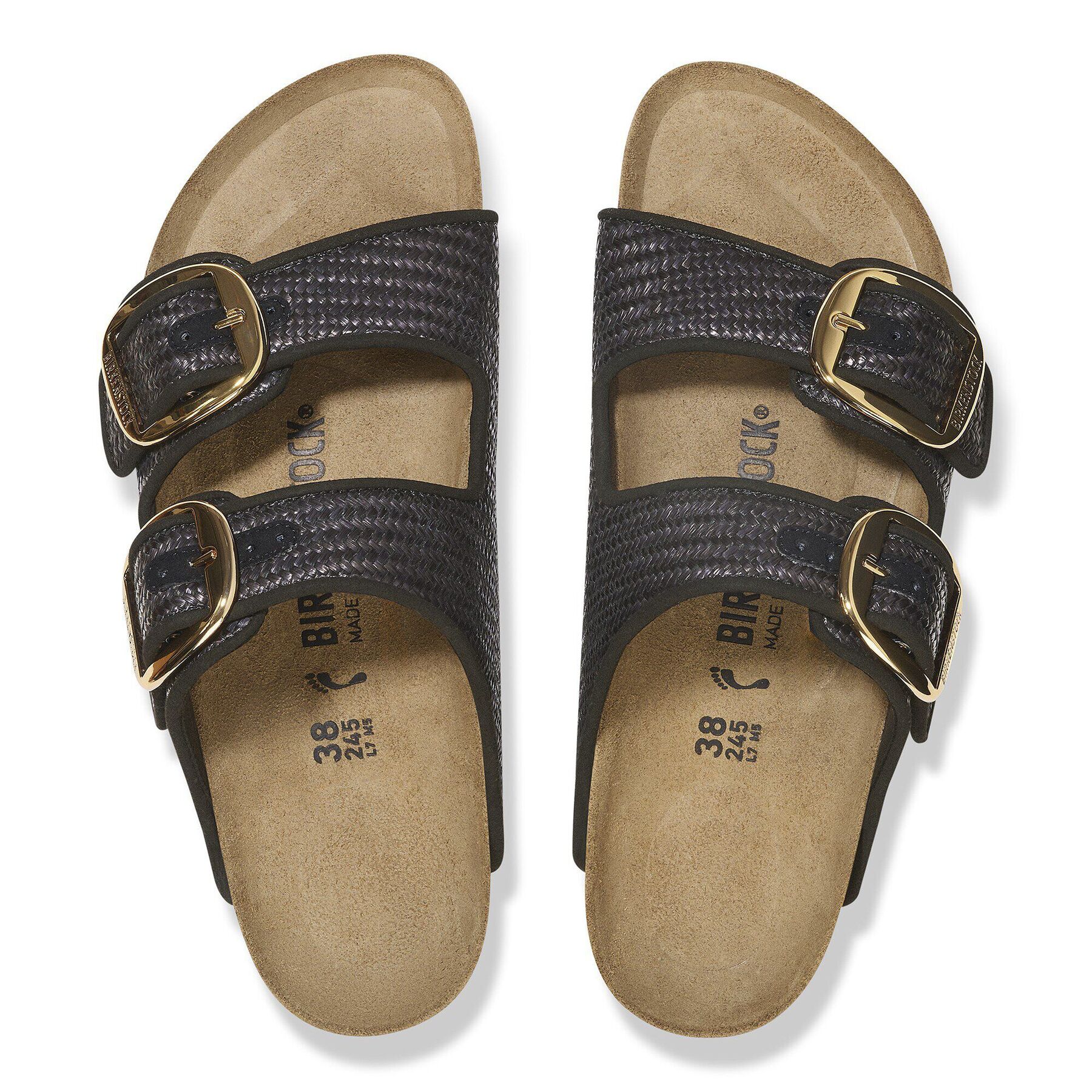 Alternative view of Arizona Big Buckle Textile Raffia Black