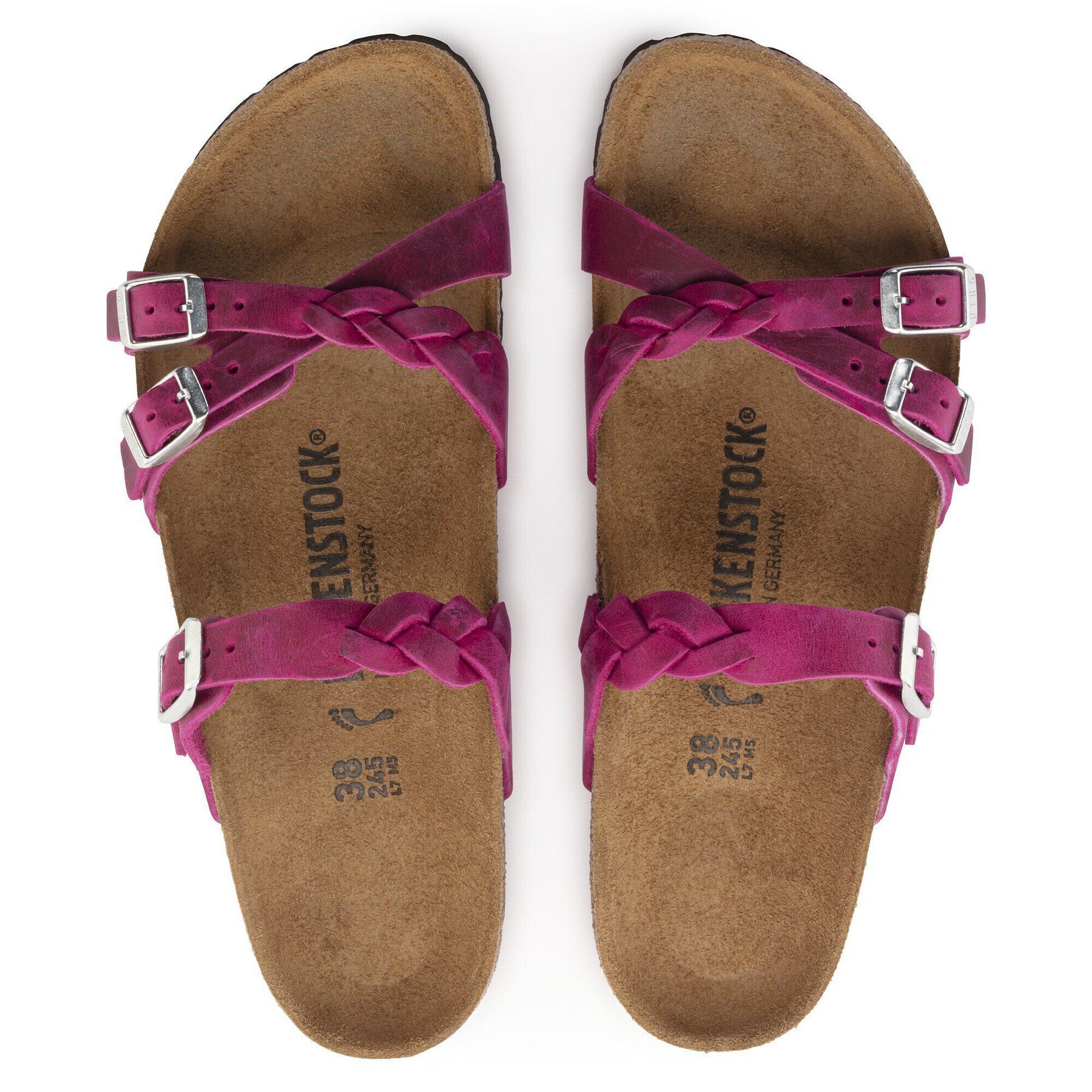 Alternative view of Franca Braided Oiled Leather Festival Fuchsia