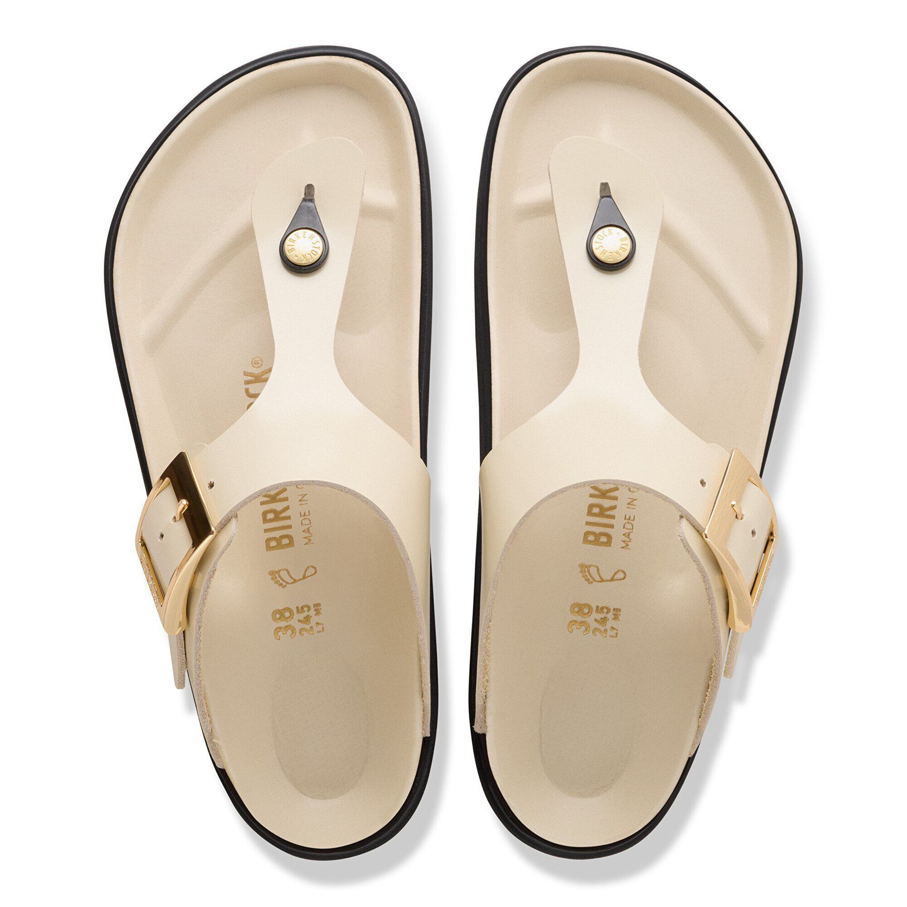 Alternative view of Gizeh Droplet Buckle Natural Leather Patent