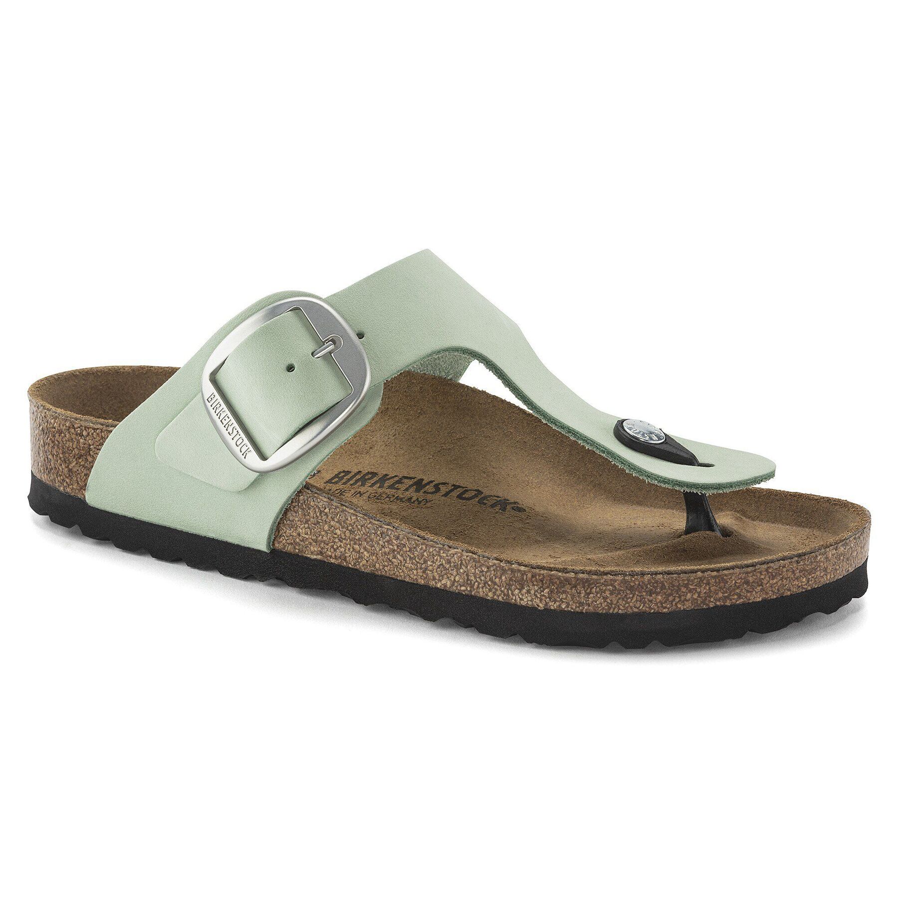 Gizeh Big Buckle Nubuck Leather Matcha