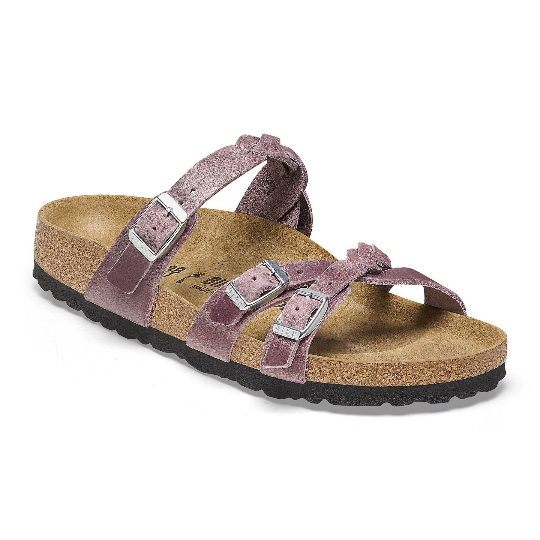 Franca Braided Oiled Leather Lavender