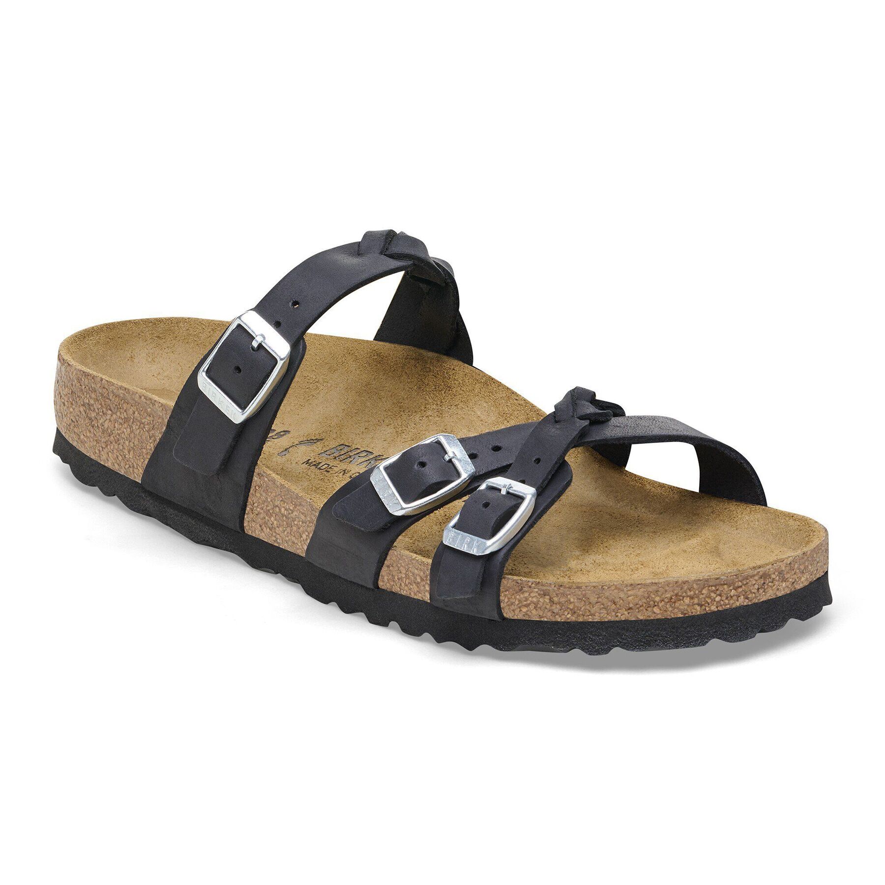 Franca Braided Oiled Leather Black