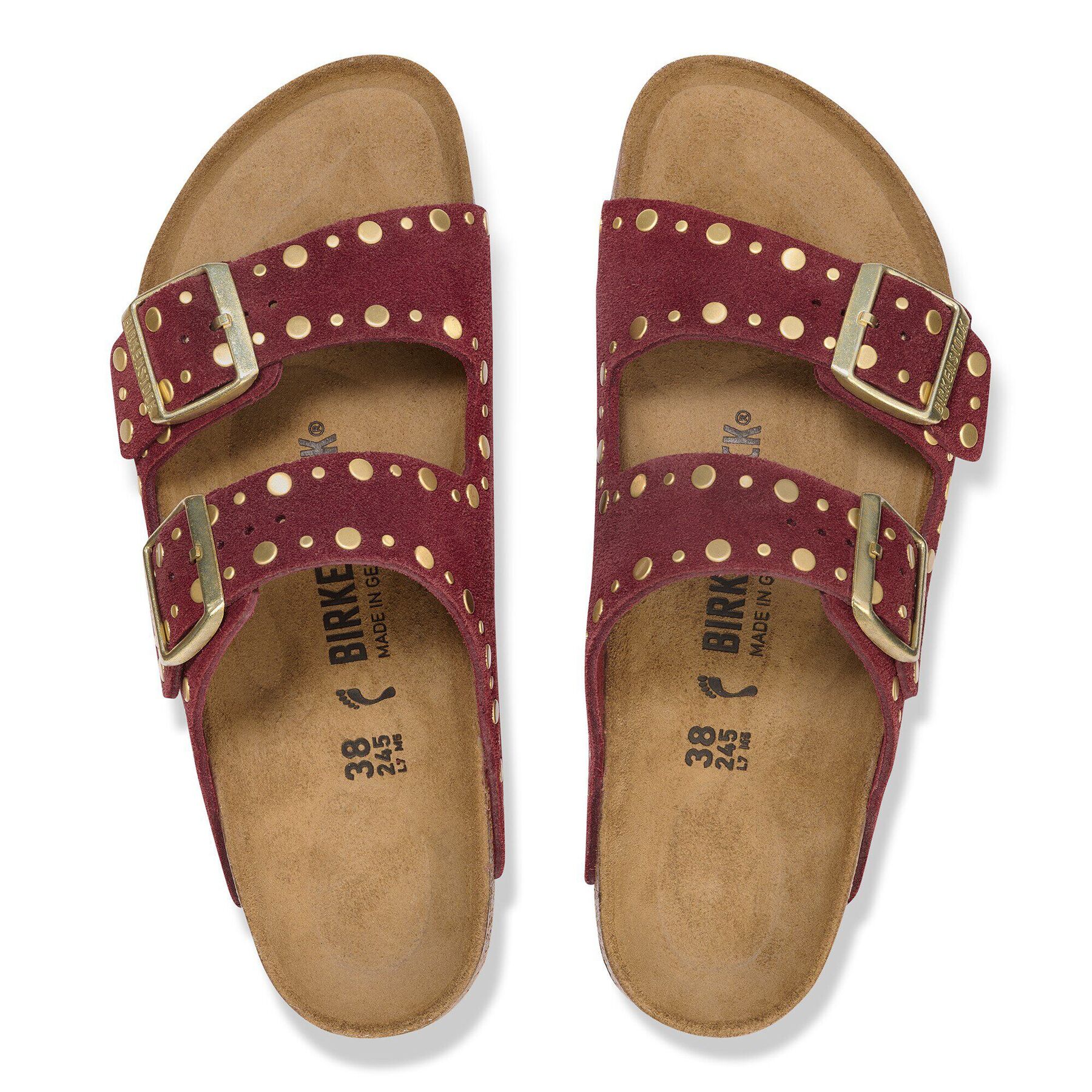 Alternative view of Arizona Rivets Suede Leather Zinfandel