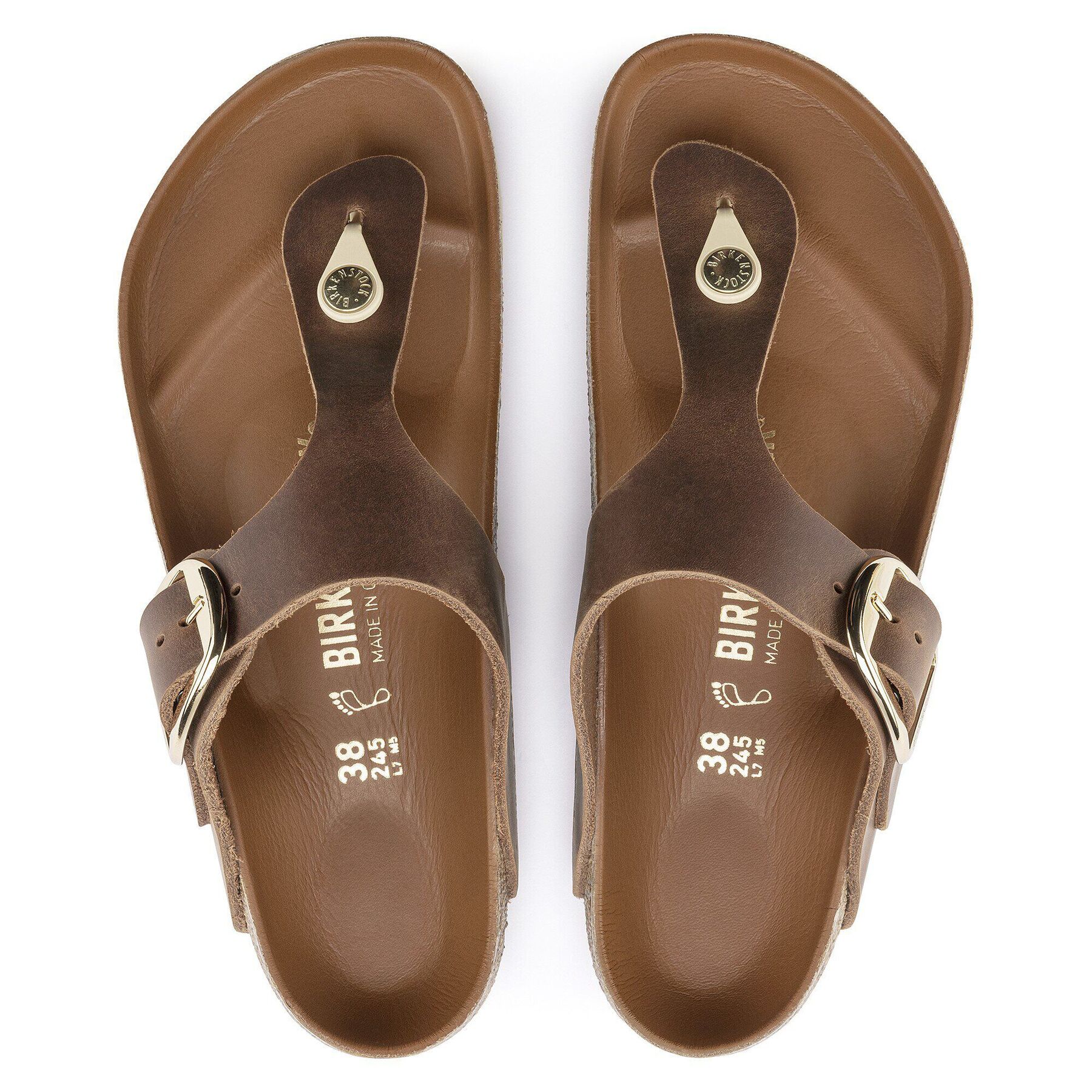 Alternative view of Gizeh Big Buckle Natural Leather Oiled