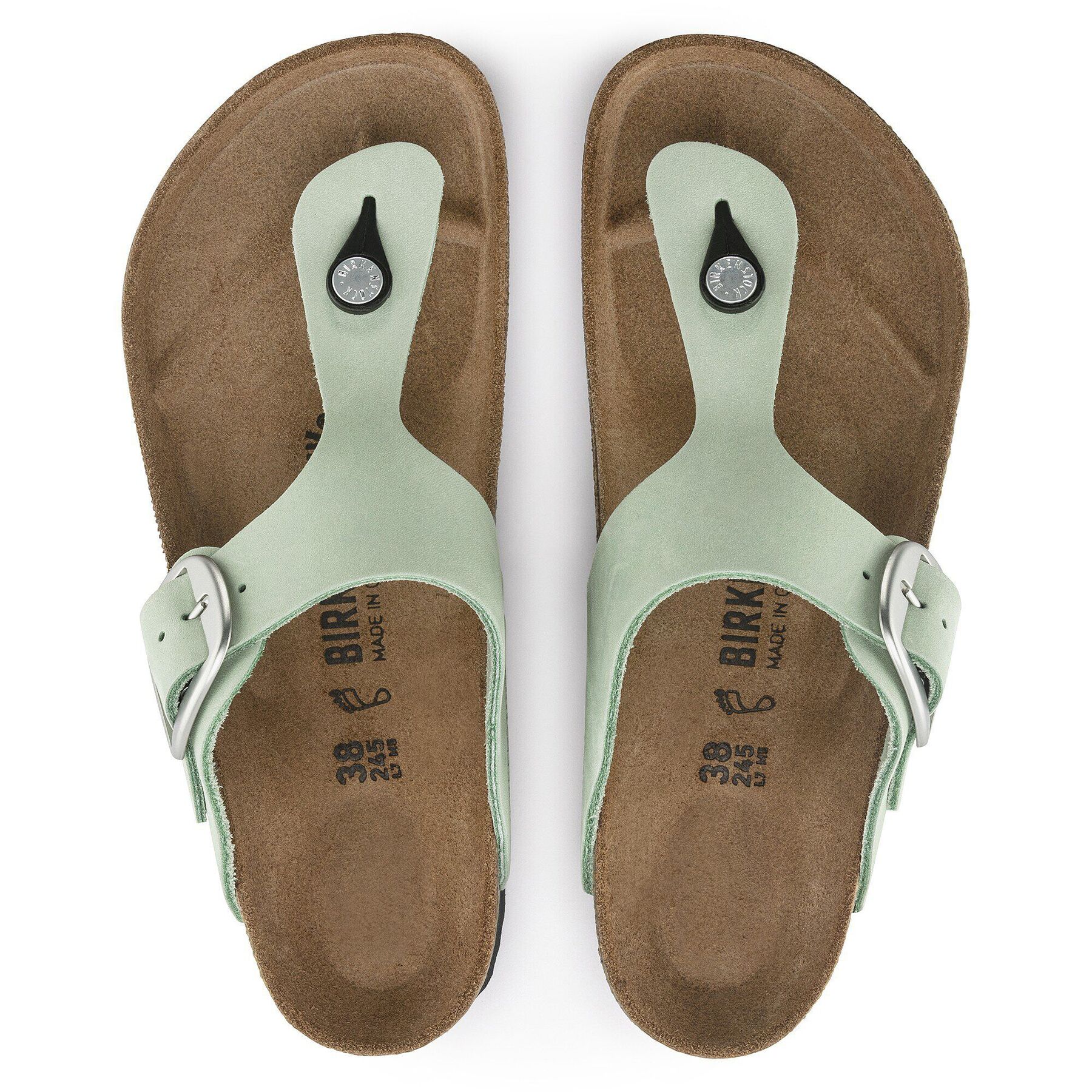 Alternative view of Gizeh Big Buckle Nubuck Leather Matcha