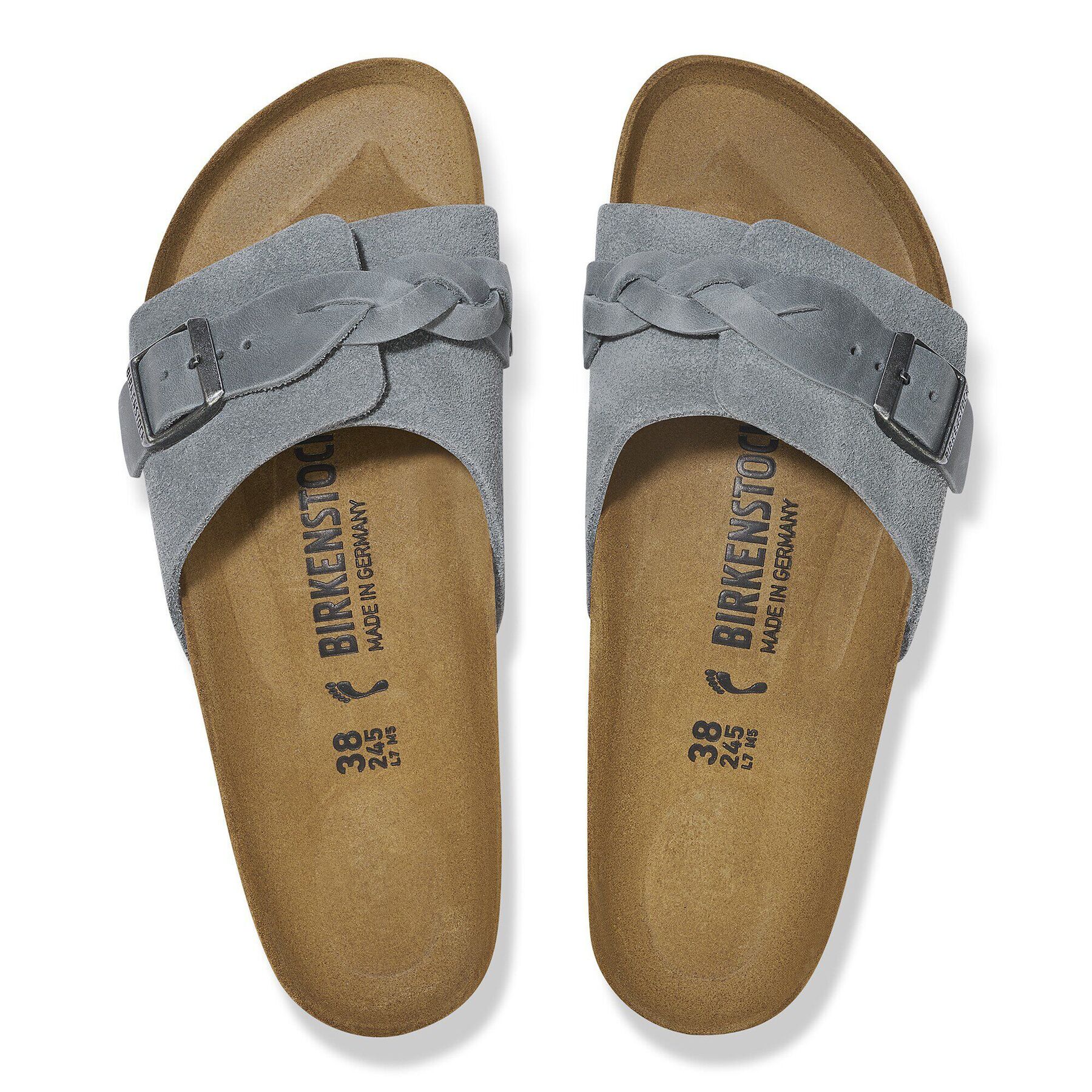Alternative view of Oita Braided Suede Leather Basalt Gray