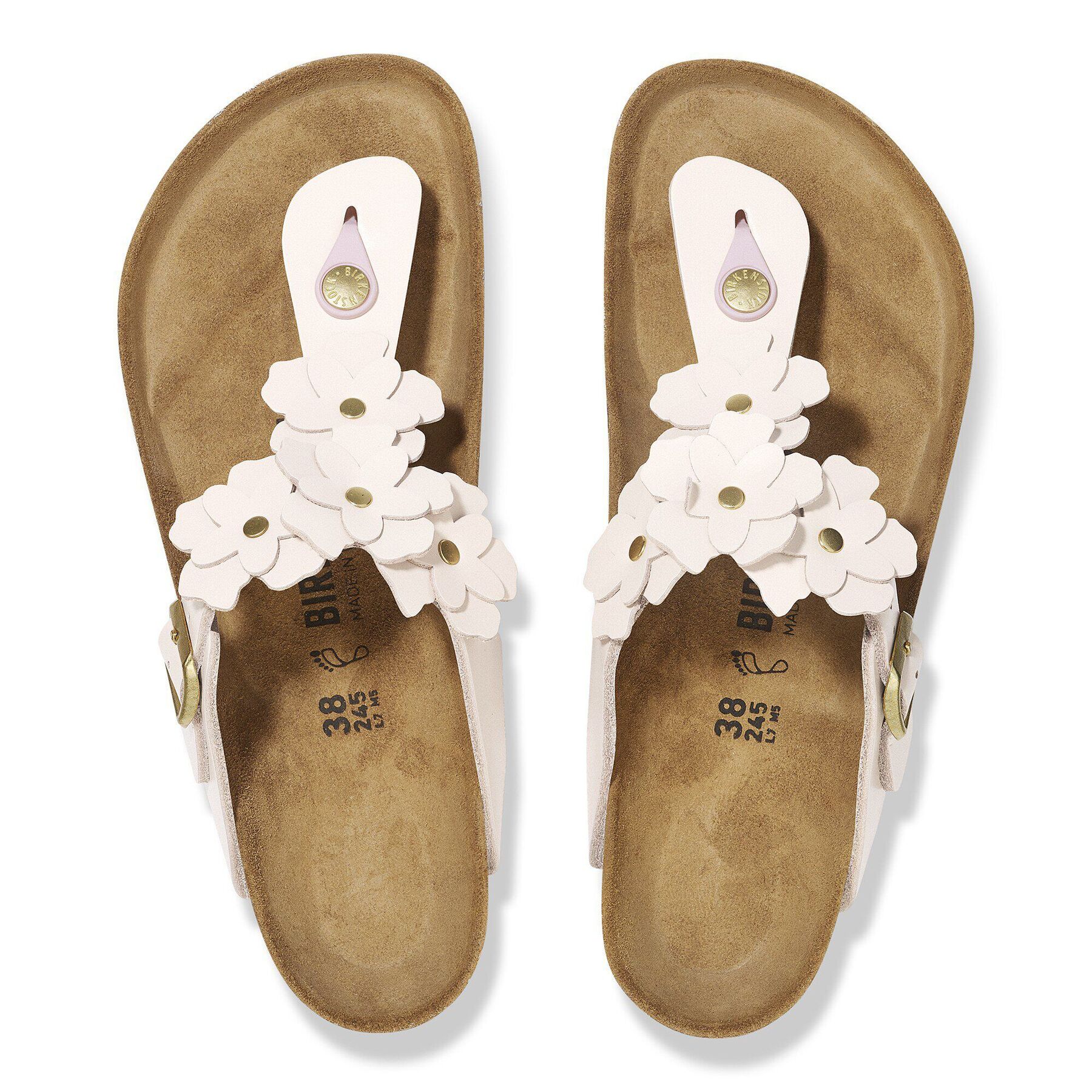 Alternative view of Gizeh Flower Embellishment Natural Leather